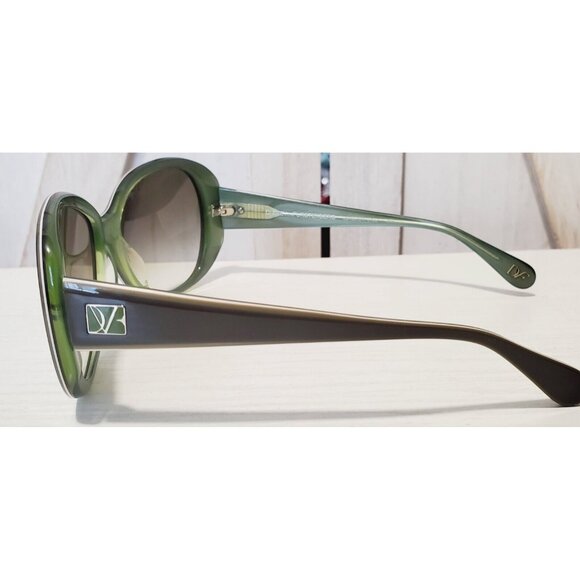 Diane Von Furstenberg Designer Oversized Sunglasses Oval Blaise DV575S Green main image 5